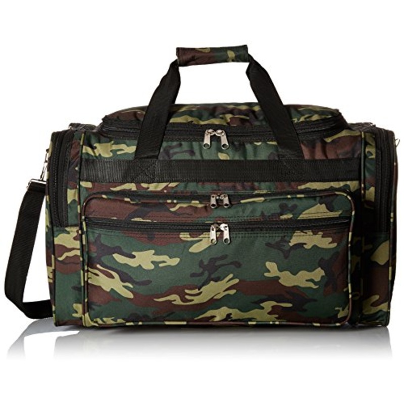 World Traveler Camouflage 22-Inch Travel Duffle Bag, Green Camo
