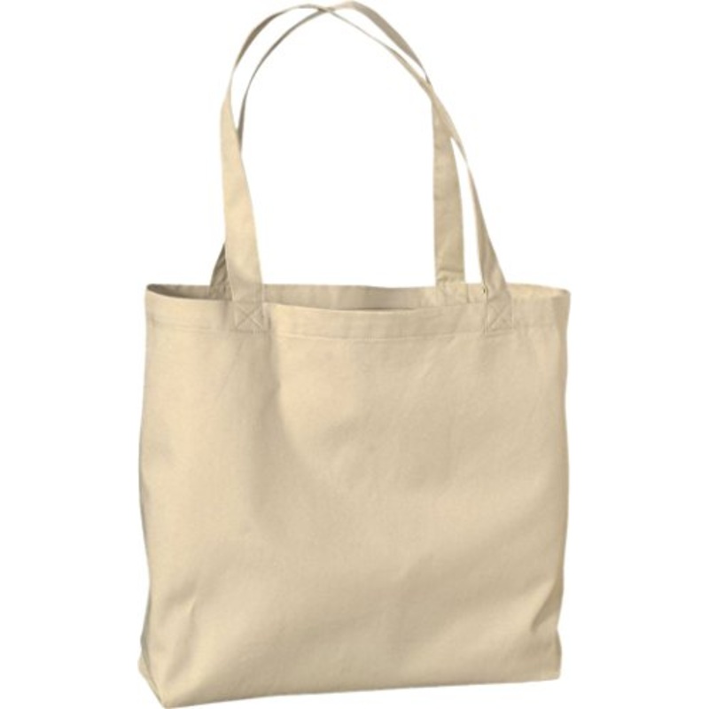Zuzify Large Organic Cotton Twill Tote Bag. Gd1094 Os Oyster