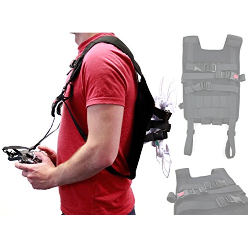 Black Drone Carry Backpack With Safety Straps Compatible With The Aee Pnj Toruk Ap9 | Ap10 | Ap11 |