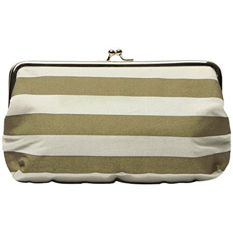 C.R. Gibson Wedding Day Travel Emergency Kit Clutch, Gold Stripe, One Size