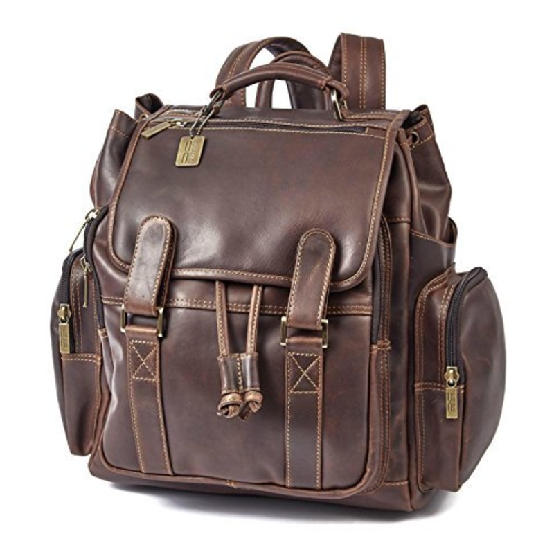 Claire Chase Legendary Jumbo Business Backpack, Dark Brown, One Size