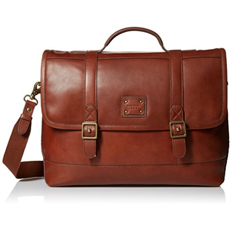 Cole Haan Men'S Van Buren Leather Briefenger, British Tan