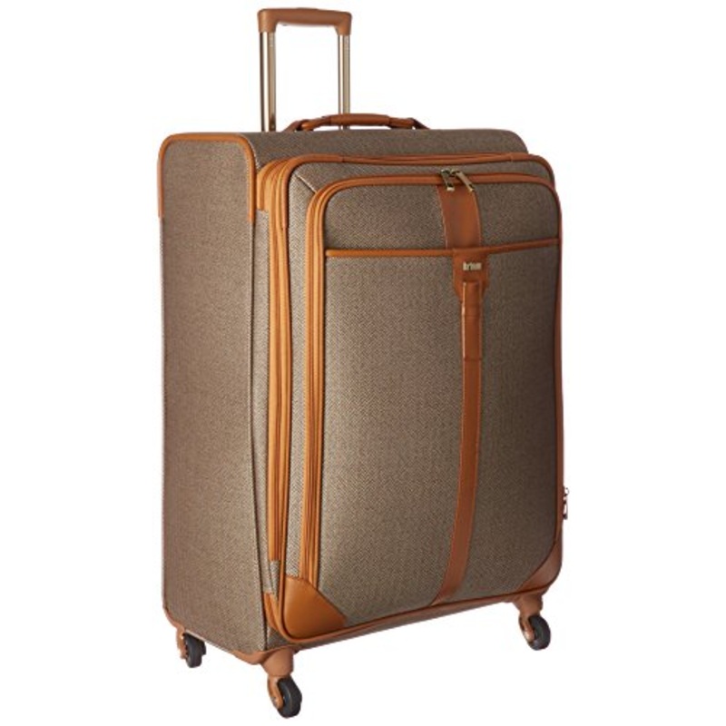 Hartmann Herringbone Luxe Softside Long Journey Expandable Spinner, Terracotta Herringbone, One
