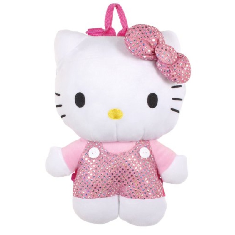 Hello Kitty Plush Backpack With Sequin Bow