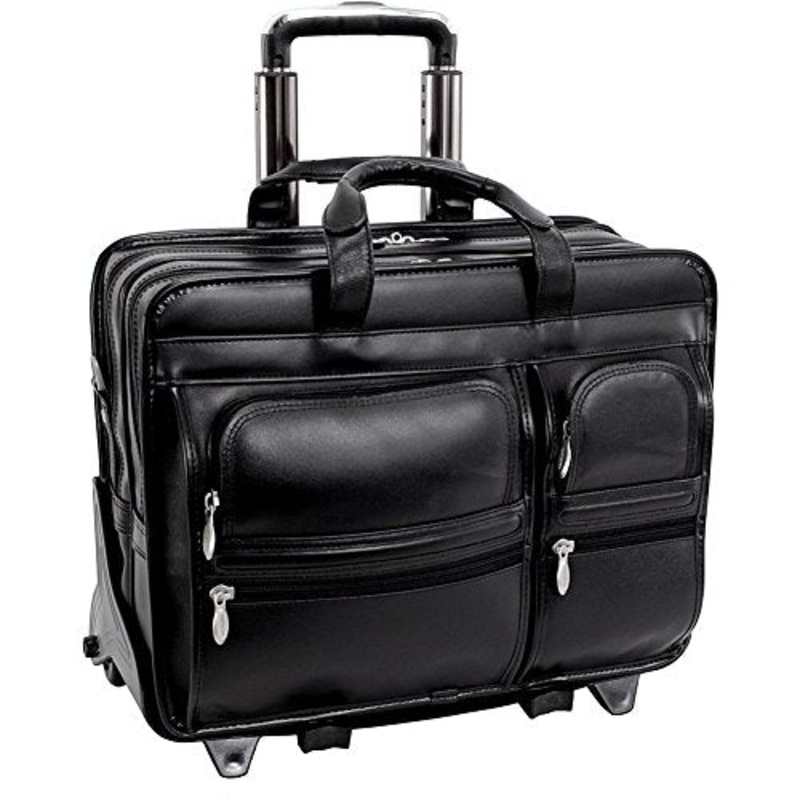 Mckleinusa Clinton 88445 Black 17 Detachable-Wheeled Laptop Case