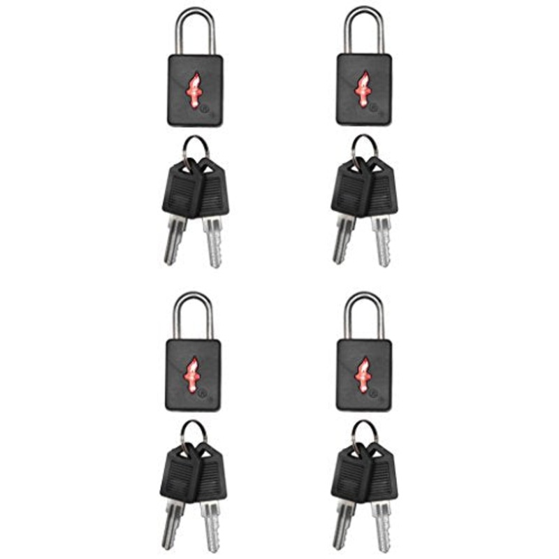 Safe Skies Tsa Family Four-Pack Tsa Padlocks, Black