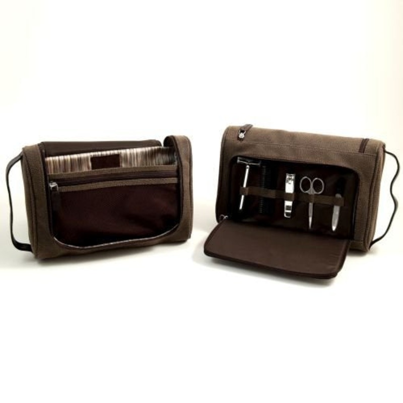 Travel Toiletry Bag With 5 Piece Manicure Set By Bey-Berk