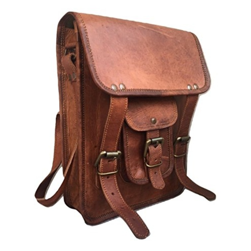 Vintage Craft Genuine 11 Inch Leather Shoulder Messenger Bag Ipad Satchel Bag