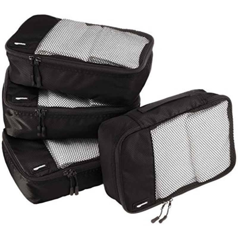 Amazonbasics Small  Packing Cubes - 4 Piece Set, Black
