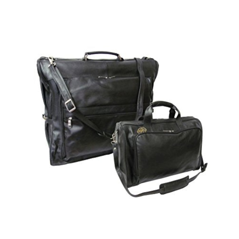 Amerileather Black Leather Two Piece Set Traveler