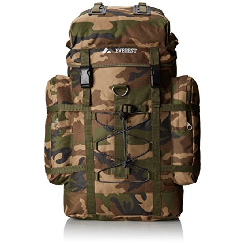 Everest Woodland Camo Hiking Pack, Camouflage, One Size