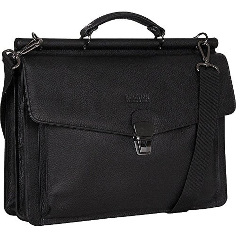 Kenneth Cole Reaction Men'S My Rod-Ern Life - Computer Dowel Rod Portfolio Black Briefcase
