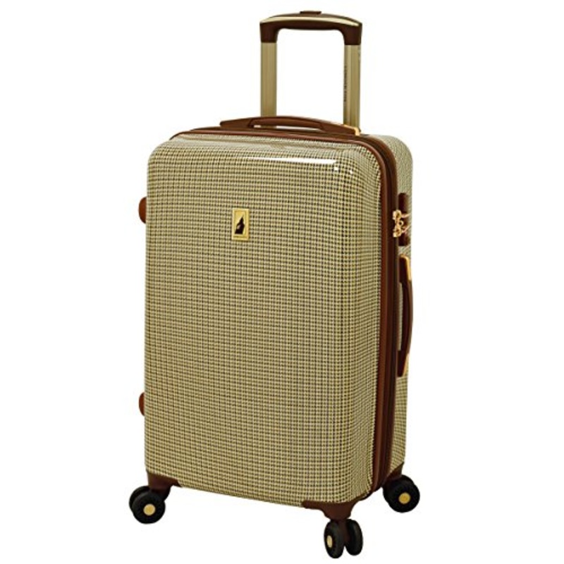 London Fog Cambridge 21" Expandable Hardside Spinner, Olive Plaid