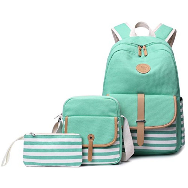 School Backpack for Girls, Gazigo Womens High School College Bookbags Laptop Bag (Green)