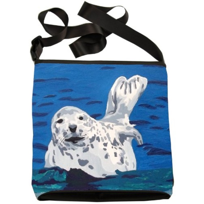 Seal Small Cross Body Handbag - From My Original Paintings, Support Wildlife Conservation, Read How