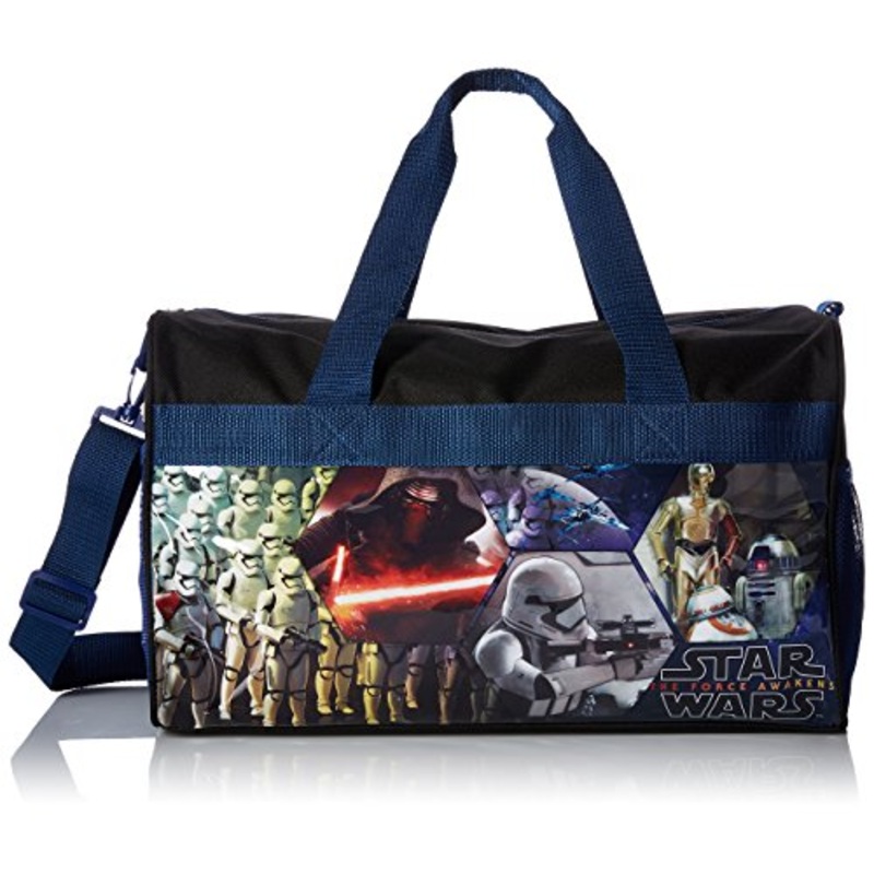 Star Wars Ep7 600D Polyester Duffle Bag With Printed Pvc Side Panels