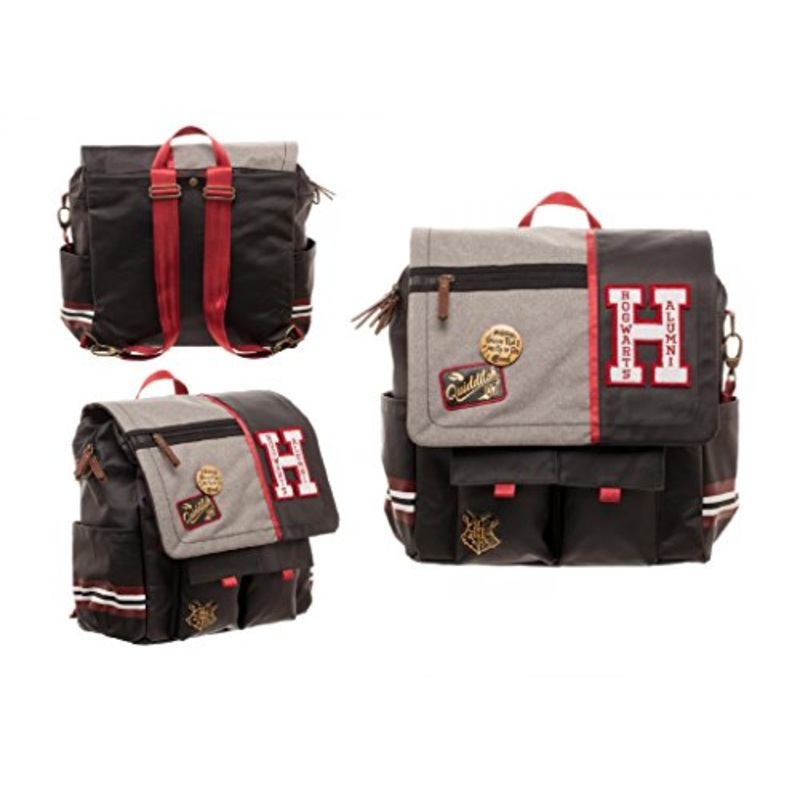 2 In1 Dlx Harry Potter Hogwarts Alumni Convertible Backpack Messenger School Bag