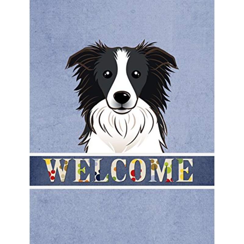 Caroline'S Treasures Bb1427Gf Border Collie Welcome Flag, Small, Multicolor