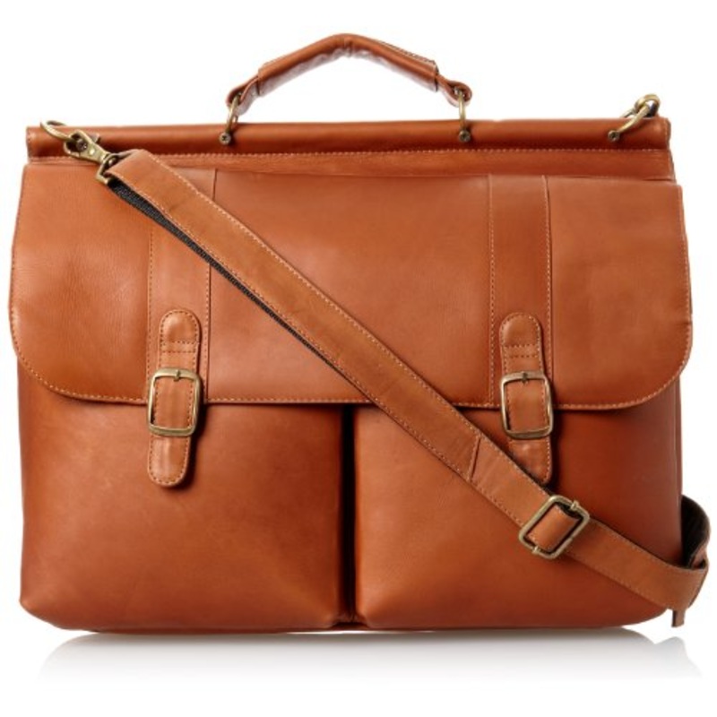 David King & Co. Dowel Laptop Briefcase, Tan, One Size
