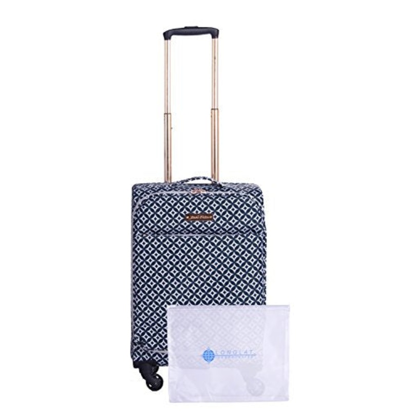 Jenni Chan Colima 2-Piece Set 20" Upright Spinner + 311 Bag, Black/White