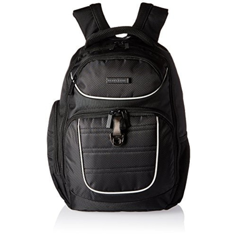 Perry Ellis Men'S P13 Business Tablet Pocket Laptop Backpack, Black, One Size