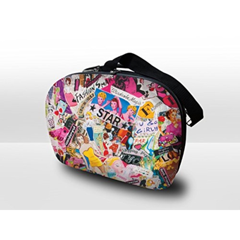 Visionair Jane Elissa Collection Pink Fantasy 12 Inch Hardside Beauty Case