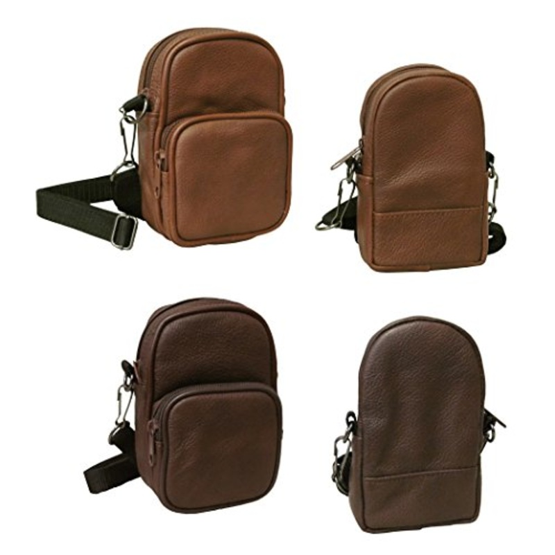 Amerileather All Purpose Accessories Pouch 2-Pc. Set (Dark Brown)