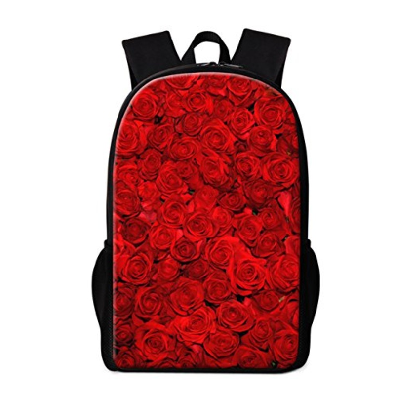 Crazytravel Flower Big School Backpacks For Children Women Travel Sports Hiking Camping