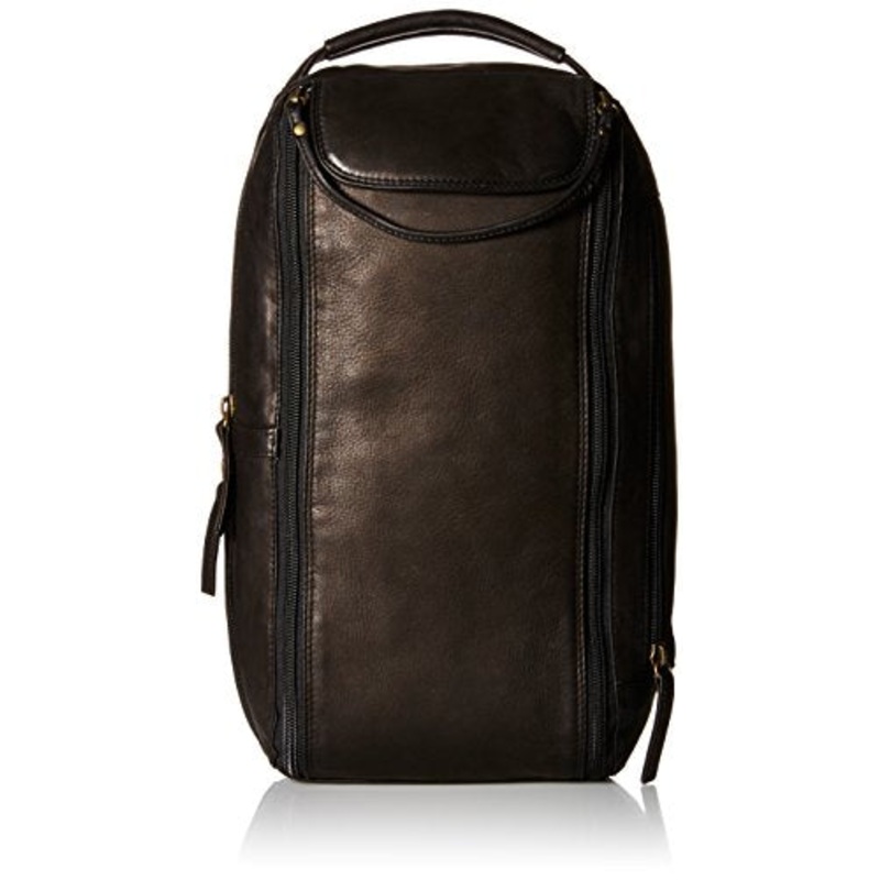 Derek Alexander Twin Top Zip Shoe Bag, Black, One Size