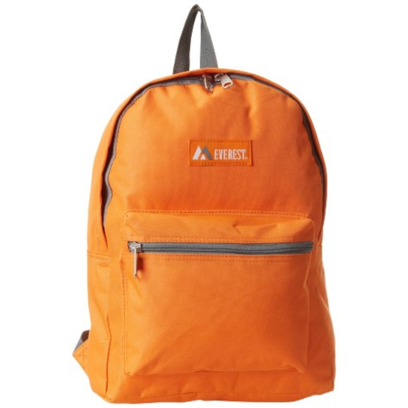Everest Basic Backpack, Orange, One Size