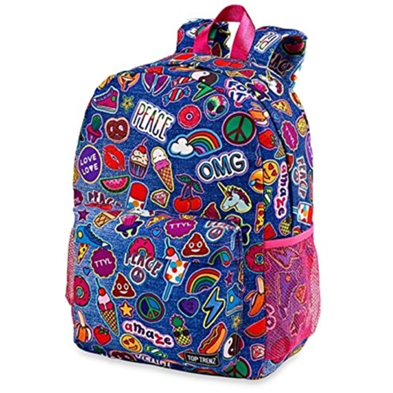 Top Trenz Inc 2 Zipper Scented Backpack (Patch 2 Zipper)