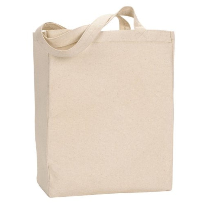 Ultraclub 8861 Uc Canvas Tote W/Gusset - Natural - One