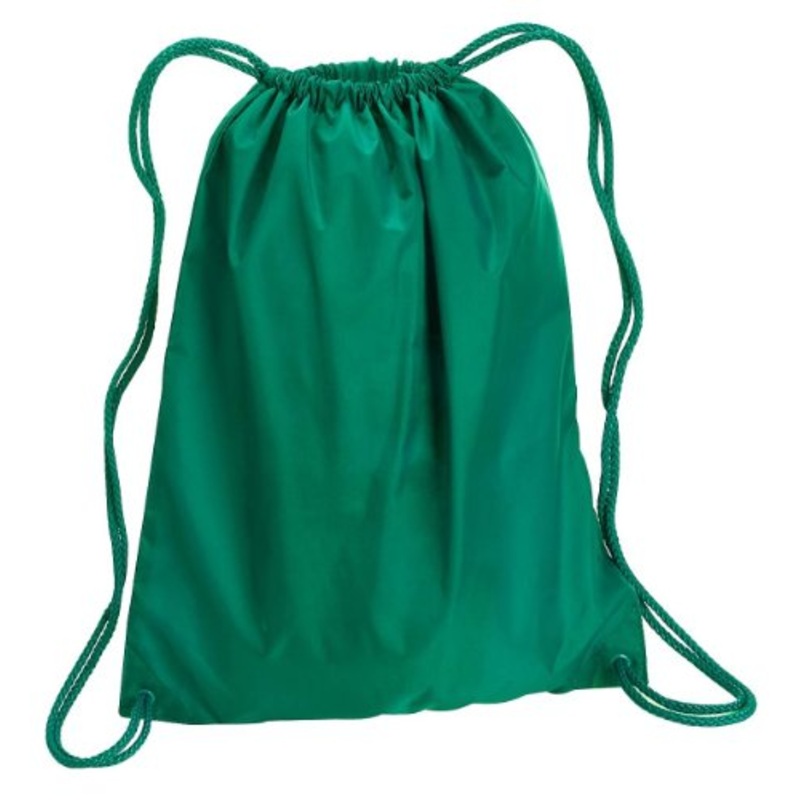 Zuzify Large Cinchsack Drawstring Backpack. Ci0101 Os Kelly Green