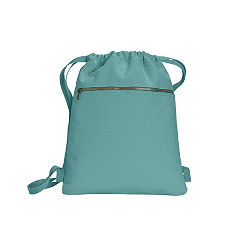 Zuzify Pigment Dyed Canvas Cinch Sak Drawstring Backpack. Fz0992 Os Seafoam
