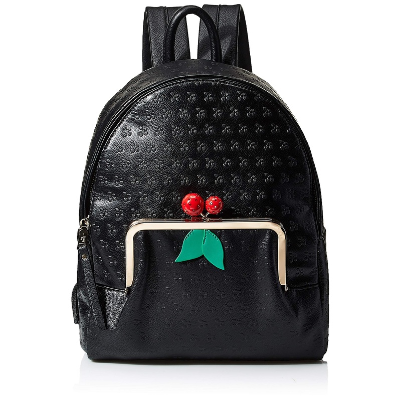 Betsey Johnson Cherry Mio Large Backpack, Black
