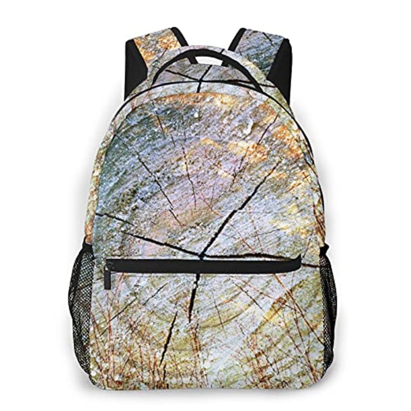Double Shoulder Casual Backpack,Double Exposure Of Trees At Woods And Cut Tre,Lightweight Durable Rucksack Business Travel Sports Schoolbag Daypack for Men Women Adult Teens