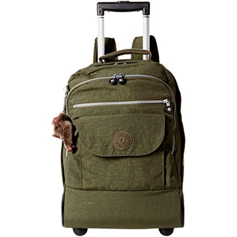 Kipling Sanaa Large Jaded Green Wheeled Backpack, JADEDGREEN
