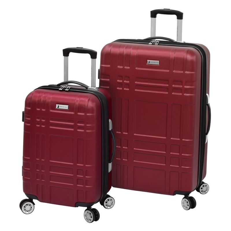 London Fog Hardside Spinner 2 Piece Set, Crimson Sb