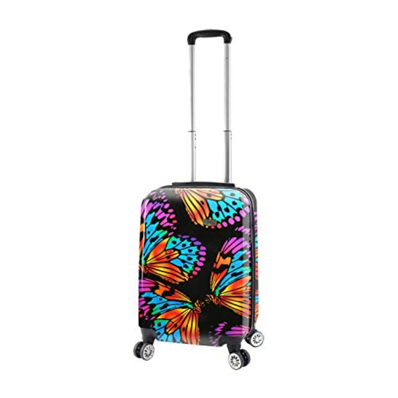 Mia Toro Mia Viaggi Italy Ink Butterflies Hardside Spinner Carry