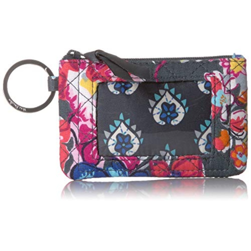 Vera Bradley Iconic Zip ID Case, Signature Cotton, Pretty Posies