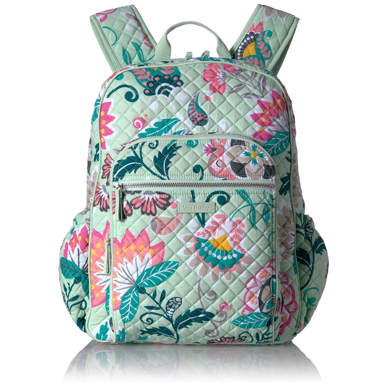 Vera Bradley Signature Cotton Campus, Mint Flowers
