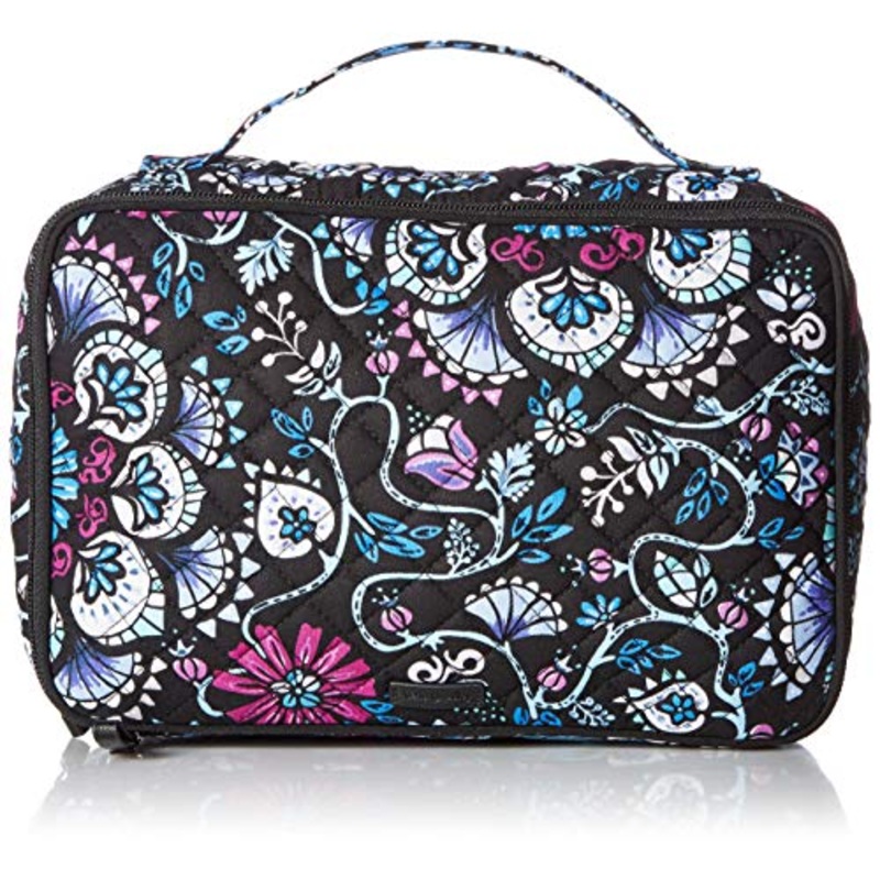 Vera Bradley womens Iconic Large Blush & Brush Case, Signature Cotton, Bramble, One Size