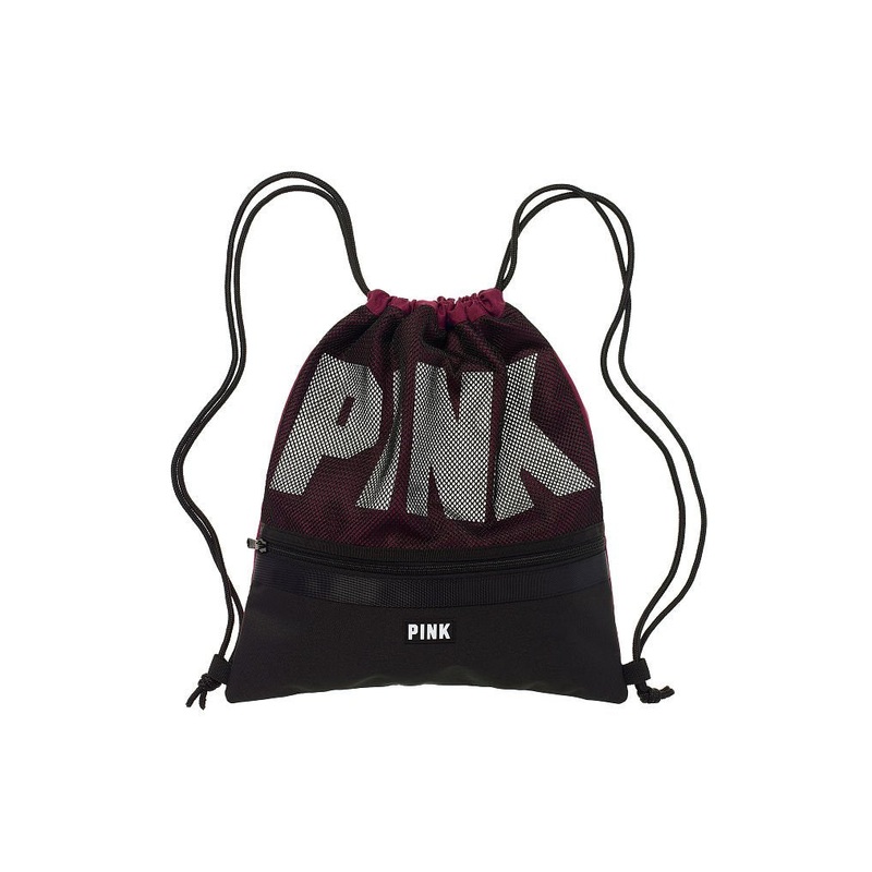 Victoria's Secret PINK Deep Ruby Drawstring Backpack