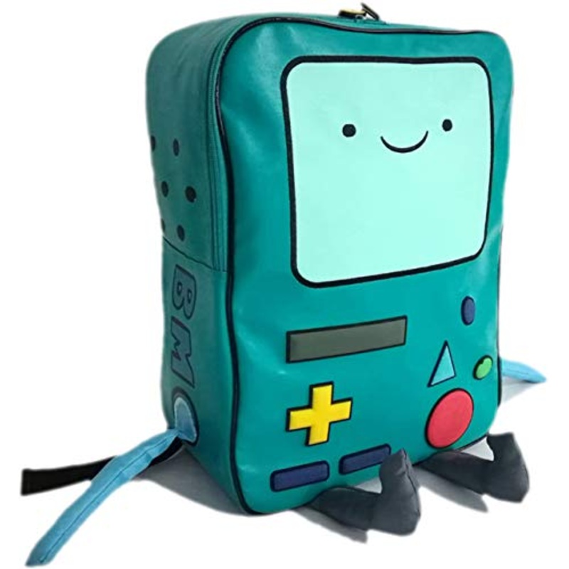 Adventure Time with Finn and Jake backpack CN BMO schoolbag Beemo Be more Cartoon Robot High-grade PU Green