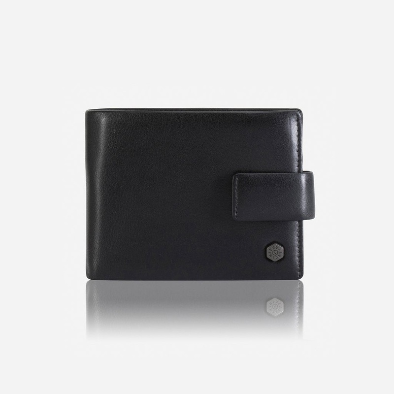 Jekyll & Hide Monaco Billfold Wallet With Coin And ID Window, Black