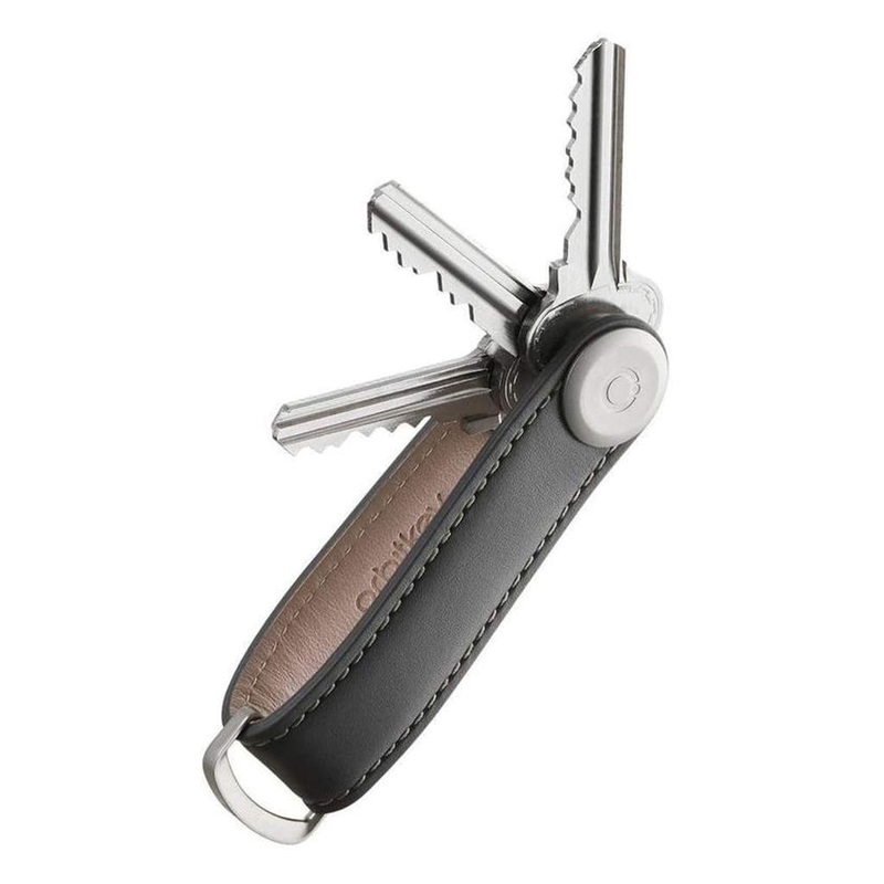 Orbitkey Leather 2.0 Key Organiser Charcoal/Grey