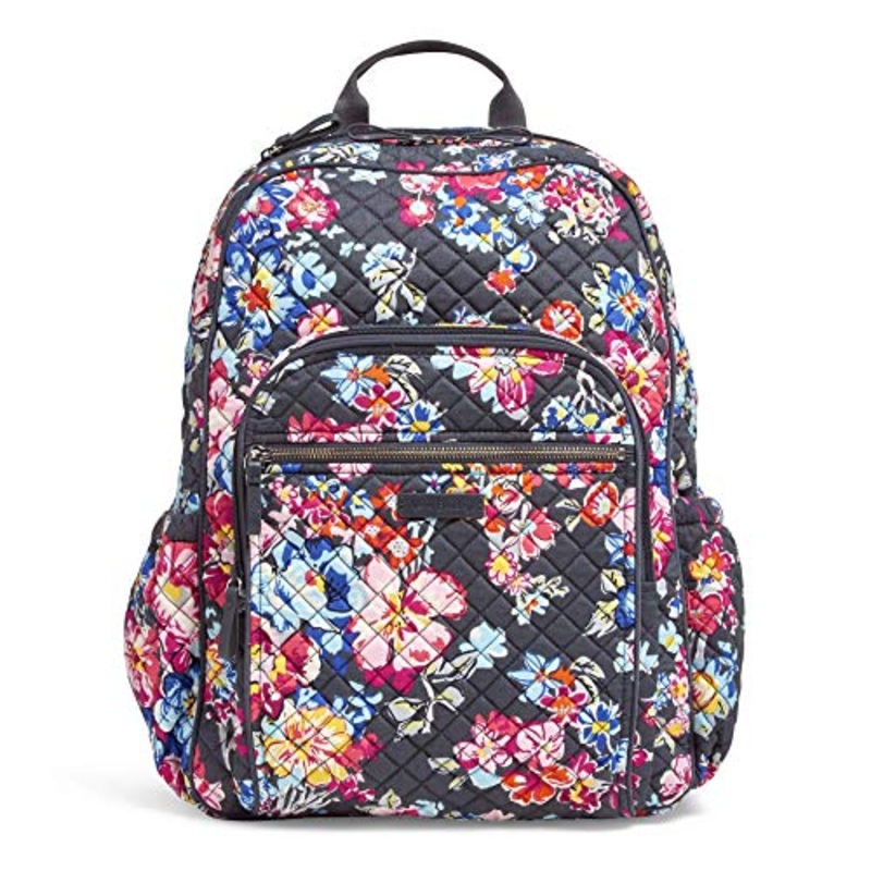 Vera Bradley Iconic Campus Backpack, Signature Cotton, Pretty Posies