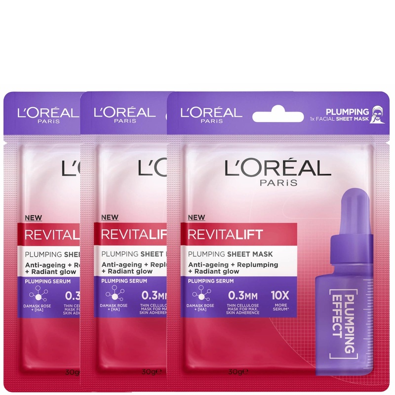 L'Oral Paris Revitalift Plumping Sheet Masks (Pack of 3)