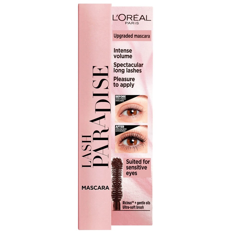 LOral Castor Oil-Enriched Paradise Volumising Mascara - Black 6.4ml