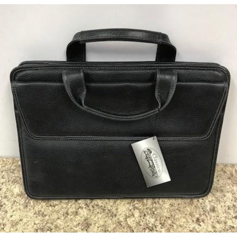 Classico 3-Way Zip Leather Portfolio Briefcase 668-1408